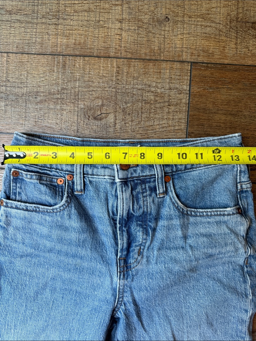Madewell Flare Jeans in Light Blue and Black Denim - Picture 9 of 13